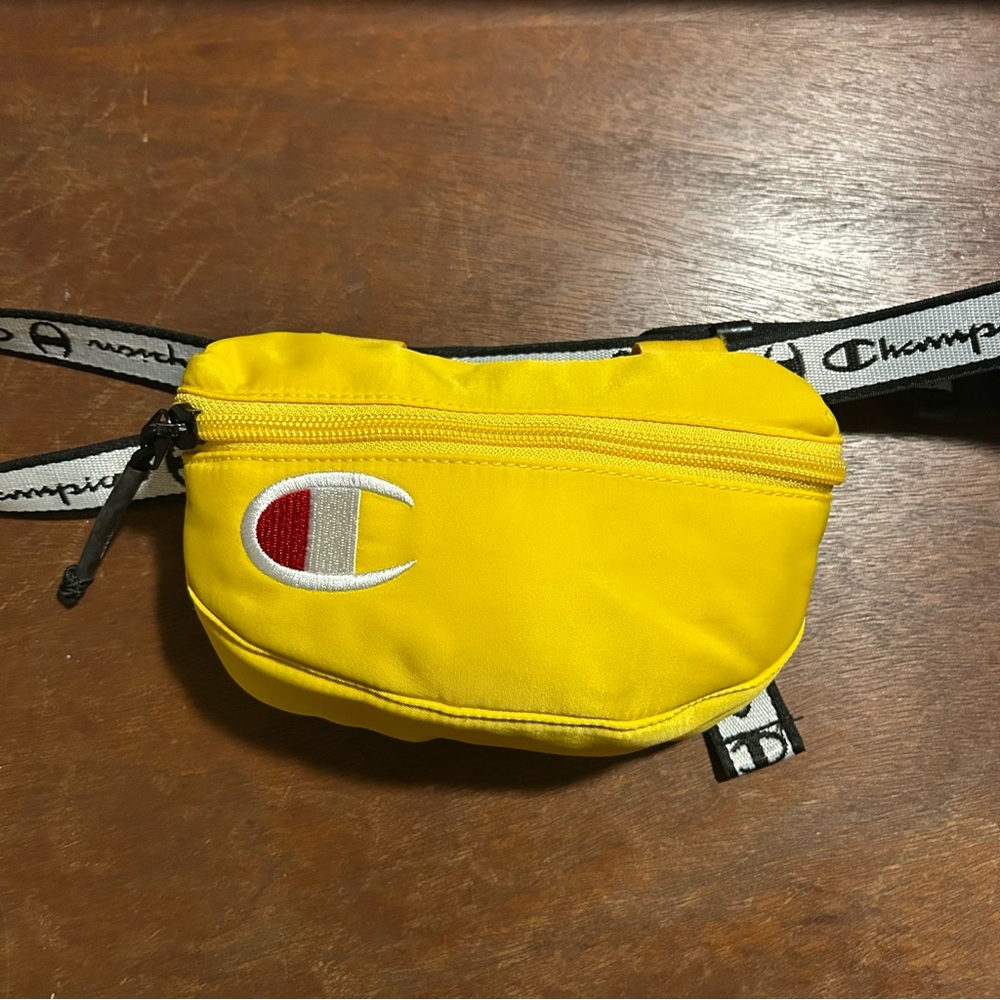 Champion Yellow Fanny Pack, Waist Bag With Adjustable Strap